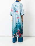 floral-print kimono-style robe
