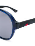 Web trim aviator sunglasses