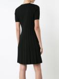 pleated striped dress