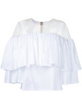 ruffled off shoulder blouse 