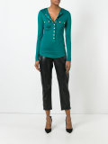 long sleeve slub jersey top