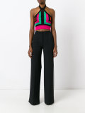 cropped knitted halterneck