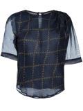 sheer graphic print top
