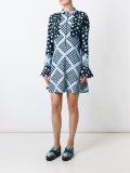 multi print shirt dress