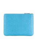 embossed zip wallet