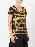 chain print T-shirt