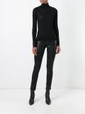 stud embellished roll neck jumper