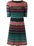 wavy intarsia dress