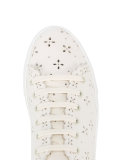 floral laser-cut sneakers