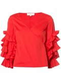 ruffled sleeve blouse