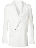 shawl lapel crossed blazer