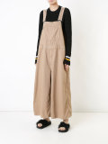 denim lace-up dungarees