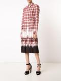 tie dye pleated shirt dress