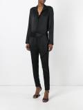collared long sleeve jumpsuit