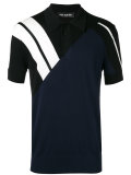stripe panel polo shirt 