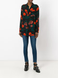 carnation print long sleeve shirt