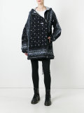 aloha scarf print military jacket