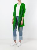 fringed lapel cardigan