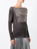 gold-tone metallic detailing jumper