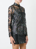 lace glitter detail top