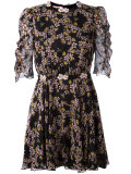 floral bee print mini dress