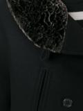 fur effect collar peacoat