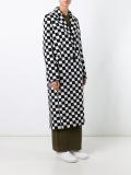 checked long coat