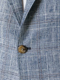 checked slim-fit blazer
