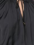 drawstring neck ruffled dress