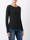 ribbed scoop neck jumper