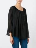 embroidered placket blouse
