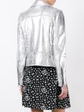 metallic biker jacket