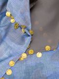 medallion trim camouflage chambray scarf
