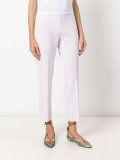 pleat detail cropped trousers