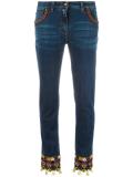 embroidered jeans
