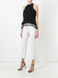 mesh detail blouse 