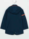 panelled hooded jacket