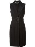 belted sleeveless coat 