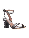 TABITHA SIMMONS LETICIA Black/White ??? Leather/Fur/Exotic Skins->Leather