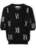 numbers V-neck sweater
