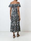floral print ruffled off shoulder dress