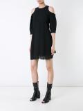 crushed linen round neck dress