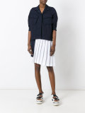 crinkled effect military jacket