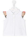 check sleeve polo shirt
