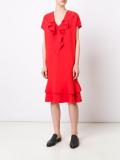 V-neck ruffled dress