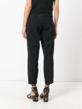 pleat detail cropped trousers