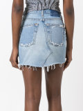 pearl embellished denim skirt 