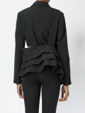 draped flared jacket
