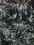 leaf print midi dress