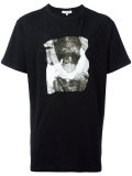 seaming detail printed T-shirt
